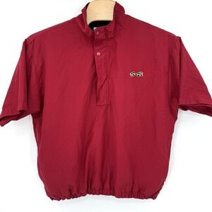 Snake Eyes Pullover Windbreaker Short Sleeve Red Jacket XL Golf Pickleball